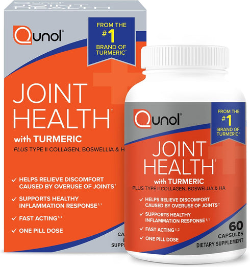 Qunol 5-in-1 Joint Support Supplement - Fast Acting One Pill Dose for Healthy Inflammation Response, 60 Count