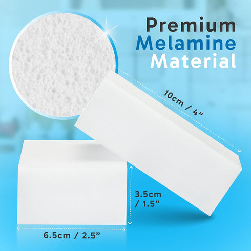 (40 Pack) Extra Large Eraser Sponge - Extra Thick, Long Lasting Premium Melamine Cleaning Pads for Multi Surface
