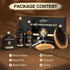 POP MODERN.C Beard Grooming Kit - 6pcs Beard Wash Shampoo, Beard Oil, Beard Balm, Comb, Brush, Scissors, Best Gift for