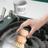 ONTUBE Ceramic Dish Brush Holder, Farmhouse Scrub Brush Holder Dishwashing Brush Stand, Soap Dispensing Kitchen Brushes
