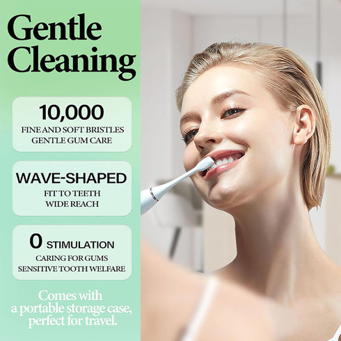 Soft Toothbrush Replacement Heads - 4 Pack, Compatible with Philips Sonicare, Gentle for Sensitive Teeth