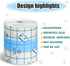 Nuanchu 4 Rolls Transparent Dressing Adhesive Bandage, 2'' x 21.87 Yard Clear Medical Tape