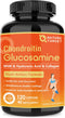 NATURE TARGET Glucosamine Chondroitin Joint Support Supplement with MSM, Collagen, Turmeric, 120 Caps for Men & Women