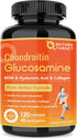 NATURE TARGET Glucosamine Chondroitin Joint Support Supplement with MSM, Collagen, Turmeric, 120 Caps for Men & Women