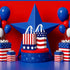 Locmeo 24 4th 8 4 10 Inch Pcs of July Patriotic Party Favor Bags with Handles Reusable Non Woven American Flag Goodie