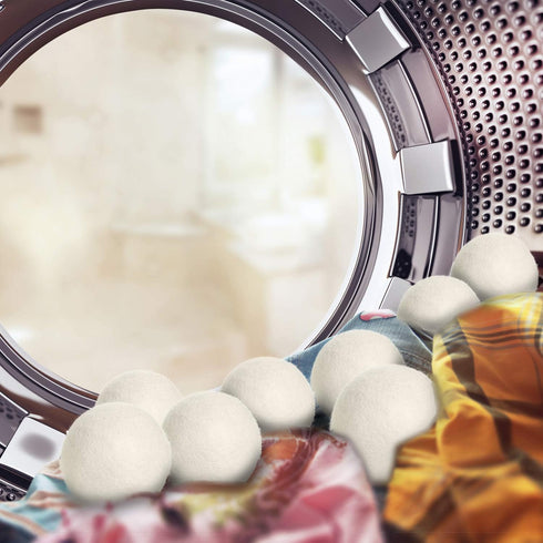 SnugPad XL Size Wool Dryer Balls, Natural Fabric Softener, 100% Organic New Zealand Wool, 12-Count