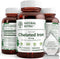 Natural Nutra Chelated Iron Supplement for Men & Women, 180 Tablets for Optimal Absorption, Hair & Skin Health