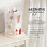 Masirs 360 Rotating Makeup Organizer, Adjustable Shelf Height, White Cosmetic Organizer for Bedroom Dresser or Vanity