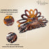Parcelona French Plume 3" Celluloid Hair Claw, No Slip Grip, Durable Styling Women Hair Accessories, Tortoise Shell