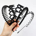 WOVOWOVO Plastic Hair Bands with Teeth: 10 Packs Headbands for Women Girls Teens (Black Style)