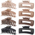 LuSeren Large Hair Clips for Women, 4.3 Inch Matte Banana Clips for Thin Thick Curly Hair, Strong Hold Neutral Colors