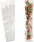 100 Pcs Cellophane Bags, 2x10 Inches Self Sealing Treats Bags for Pretzels, Candies, Snacks, and Cookies