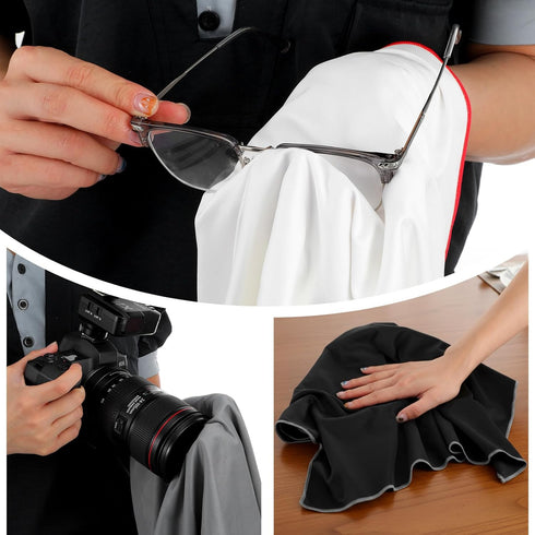 Lemecima 6 23.6 19.7 Inch Pcs Wine Glass Polishing Cloths Large Microfiber Cleaning Cloths x Lintless Towels for Drying