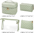 Hedume Set of 4 Makeup Bags, Waterproof Cosmetic Bag Set, Leather Portable Travel Cosmetic Bag, Multifunction Organizer Storage Bag for Makeup, Brushes, Toiletries and Accessories