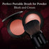 Retractable Kabuki Makeup Brush, Daubigny Travel Foundation Brush for Powder, Blush, and Bronzer