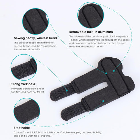 Cozyhealth Finger Splint (2 Pack), Universal Finger Straightener for Arthritis Pain and Support