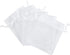 Ankirol 100pcs Sheer Organza Favor Bags, 5x7'' for Wedding Gift Bags, Samples Display Drawstring Pouches, White