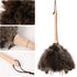 THARAHT 2PCS Ostrich Feather Duster - 16 Inch Fluffy Natural with Wood Handle - Reusable Washable for Home, Car, Office