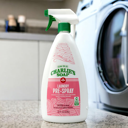 Charlie’s Soap Laundry Pre-Spray Stain Remover (32 fl oz) - Natural Laundry Pretreat and Stain Remover Pack of 1