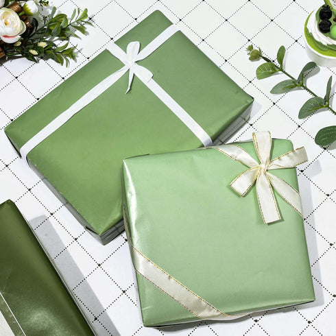 Whaline Sage Green Wrapping Paper Not Roll 4 Colors Gradient Green Gift Wrap Paper Folded Flat for Wedding Birthday