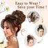 MORICA Messy Hair Bun Hair Scrunchies Extension, Curly Wavy Synthetic Chignon Hairpieces for Women (4/30#)
