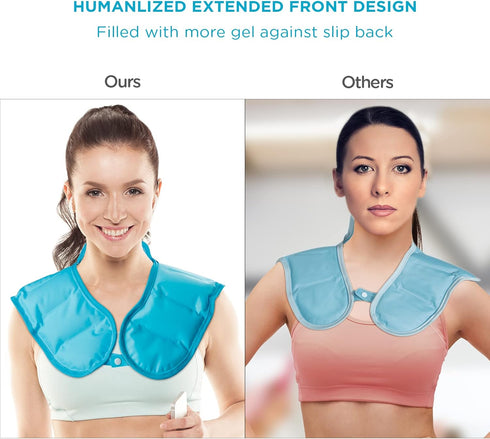 Comfytemp Ice Pack for Neck Shoulders - FSA HSA Approved, Reusable Cold Neck Ice Pack Wrap for Upper Back Pain Relief