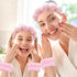 Spa Headband for Washing Face, Wristband Sponge Makeup Skincare Headband, Non-Slip Thick Hair Accessory (Pink)