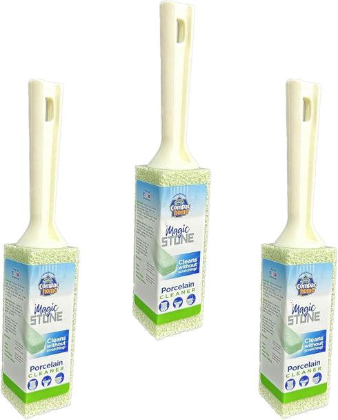 COMPAC HOME Magic-Stone Porcelain Cleaner with Handle, Made from Recycled Glass, Scouring