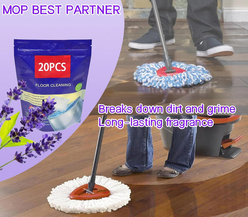 TETEPV 20 Count (1Pack) (lavender-20) Hard Floor Cleaner,Lavenger Scent Made From Natural Ingredients,Safe for All Hard