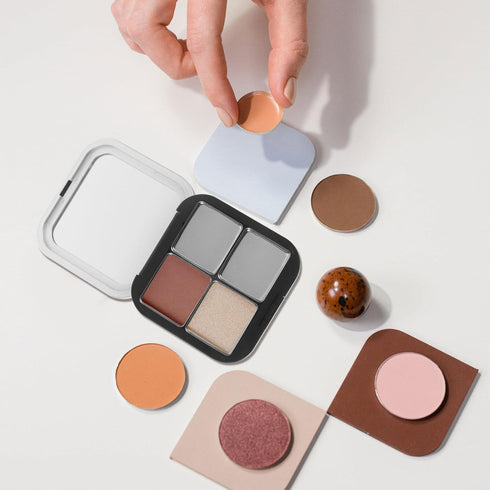 Beaupretty Empty Lipstick Palette, Magnetic Eyeshadow Palette with Mirror, Makeup Foundation Blush Container for Women