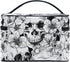 Makeup Train Case Sugar Skull Mexican Floral, Portable Zip Travel Cosmetic Brush Organizer for Girls Women