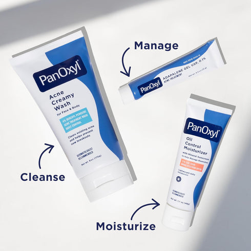 PanOxyl Adapalene 0.1% Leave-On Gel, 30 Day Supply for Acne Prone Skin, Oil Free, Fragrance Free, 0.5 oz