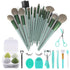 Koccido Makeup Brushes - 30 Pcs Makeup Kit, Foundation & Eyeshadow Brushes Set (Green)