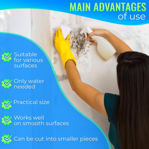 50Pcs Melamine Sponges for Cleaning - 10x6x2cm Magic Eraser Sponge Kitchen Cleaning Supplies, Bathroom Cleaning