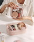 Pocmimut Mini Makeup Bag, Clear Cute Travel Makeup Pouch, Car Essentials Organizer for Women - Pink