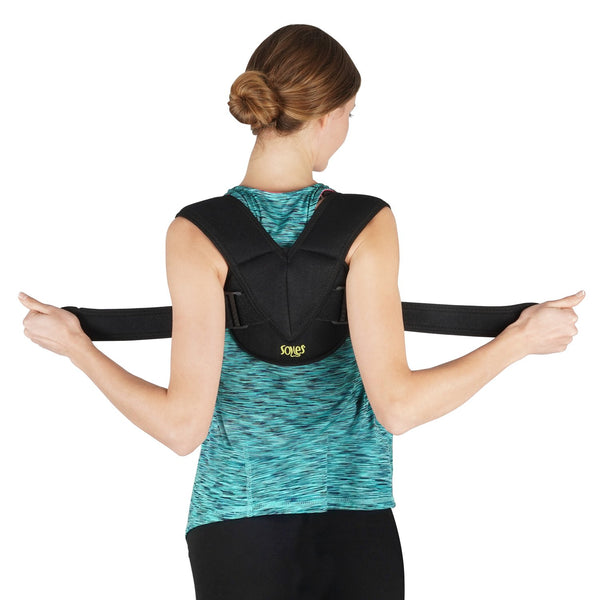 Soles Adjustable Clavicle Bandage, Flexible, Breathable Neoprene, Unisex, Improves Posture & Osteoporosis