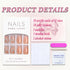 Press on Nails Extra Short Square MABKJLF, French Tip Fake Nails with Rhinestones for Women Girls
