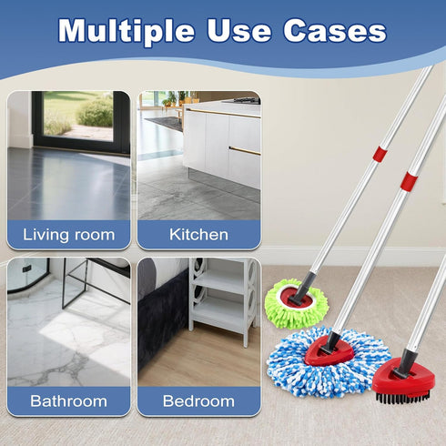 Hezane 2 3 3 Pads,1 1 Set Mop Heads for O Cedar RinseClean Tank Spin Mop System, Microfiber Mop Head Refills