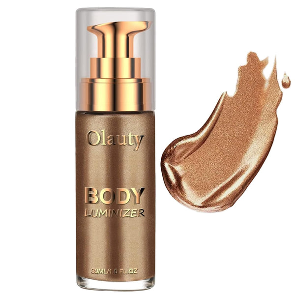 Liquid Illuminator, Firstfly Body Highlighter Makeup for Face & Body, Smooth Shimmer Glow (#03 Glistening Bronze)