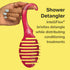 Wet Brush Shower Hair Brush Detangler - Ultra-soft IntelliFlex Bristles for Wet & Dry Hair, Black Glitter