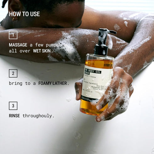 JUNO & Co. Shower Oil Body Wash, Moisturizing Body Wash with Rice Bran Oil and Calendula Extract