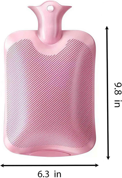 Winatehr Rubber hot Water Bottle Cute Pink Bunny Plush with Cover, Warm Compress Menstrual crampbest Period Pain