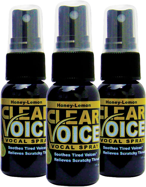 LIQUIDHEALTH Clear Voice Vocal Spray, Honey Lemon (3 Pack)