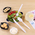 Plastic Disposable Spoons, Individually Packaged, 7-Inch White Commercial Take Away, 100 PCS