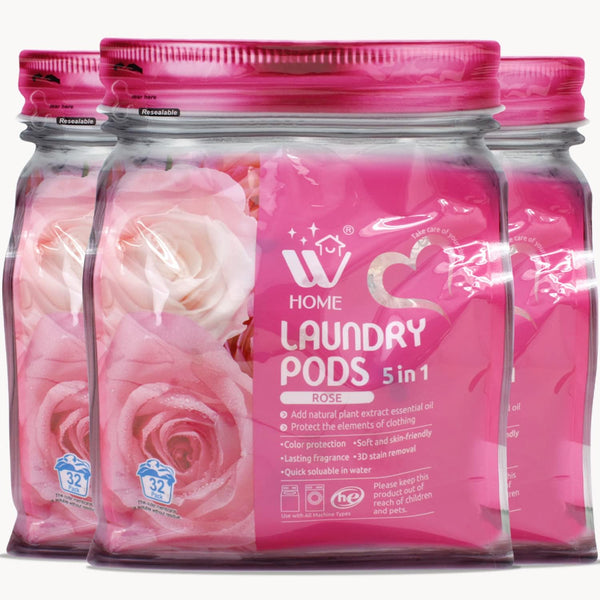 Natural Solution 5-in-1 Laundry Pods, Total 96 Count, Ultra Concentrate with Powerful Stain Lifter Technology (Pack of