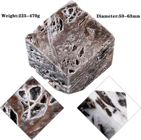 TUMBEELLUWA Natural Crystal Sphalerite Aromatherapy Essential Oil Diffuser Cube Geode Mineral Specimen Collectible