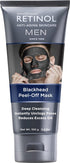 Retinol Men Blackhead Peel-Off Mask - Instantly Unclogs Pores and Reduces Excess Oil for Fresh, Smooth Skin