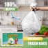 13 Gallon Tall Kitchen Trash Bags, 110 Count Clear Plastic Garbage Bags, Unscented for Home and Office