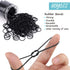HOYOLS 600pcs Black Hair Rubber Bands, 3/4” Mini Elastics for Baby Toddler Girls, No Damage Hair Ties