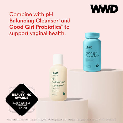 Love Wellness Boric Acid Suppositories for Women, Vaginal Suppository for Healthy pH Balance & Odor Control
